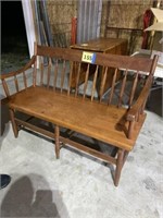 4ft Long Wooden Country Bench