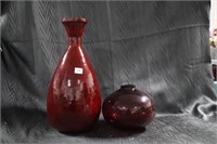 Red Vases (Larger Than They  Appear)