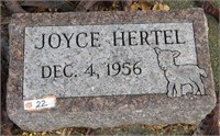 Engraved granite headstone w/ lamb:
