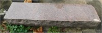 Granite headstone base: 49"W x 12.5"D x 7.5"H