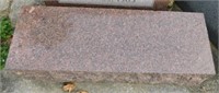 Granite headstone base: 41"W x 14.5"D x 10"H