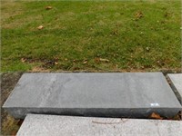 Granite headstone base: 54"W x 15"D x 9"H