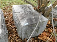 Granite headstone base: 31"W x 18"D x 16"H