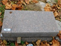 Granite headstone: 24"W x 12"D x 5"H
