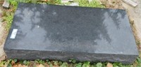 Granite headstone: 30"W x 14.5"D x 5"H