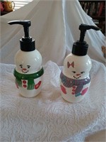 Christmas snowman  soap & lotion dispensers