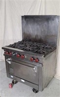 Wolf 6 burner gas stove 36" with oven works.