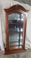 7' lighted China cabinet glass shelves.