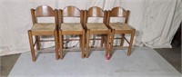 Timber Rush dinning chairs  w/ ratan bottoms