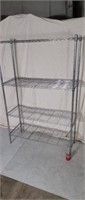 6' storage shelving unit two shelves are bent but