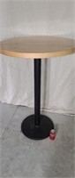 30" Oak round  bar height table.