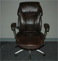 leather office chair "wellness by design" brand