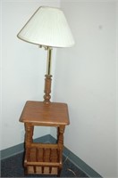 magazine rack with lamp