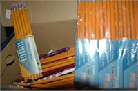 box of pencils, some new