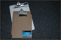 3 clipboards, 1 is dry erase