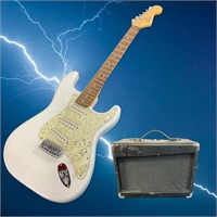 Fender Strat Electric Guitar & Amp