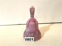 PINK/PURPLE SLAG GLASS BELL-MADE IN USA