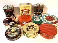 10 ASSORTED TINS