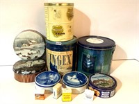 12 ASSORTED TINS