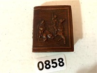 TOOLED LEATHER MATCHBOX HOLDER/COVER