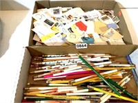 PENCILS & CANCELLED STAMPS