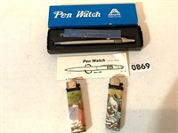 PEN WATCH-2 CLOWN LIGHTERS-BOTH UNTESTED