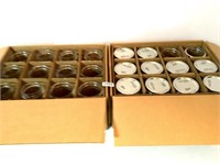 2-DOZEN CANNING JARS-SOME WITH LIDS-QUART SIZE