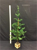 Antique 35" Tall Feather Christmas Tree