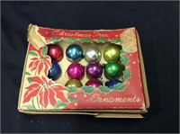 Box 12 Feather Tree Glass Christmas Ornaments