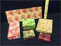 Group Vintage Christmas Gift Boxes ALL EMPTY