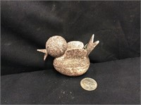 German Mica Glitter Bird Candy Container Ornament
