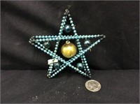 Antique Beaded Glass STAR Christmas Ornament