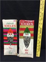 2 Vintage Packages Christmas Tree Icicles