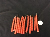 Group Small Red Christmas Tree Candles