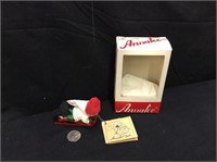 1983 Annalee Mobilitee Doll Ornament  BOY ON SLED