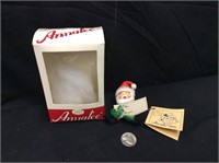 1983 Annalee Mobilitee Doll Ornament  SANTA & TAG