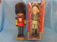 2pc Wood Holiday Character Nut Crackers - 15" Tall