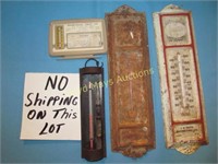 4pc Vintage Advertising / Metal Thermometers
