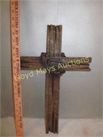 Rustic Composite Wall Cross - 19" Tall