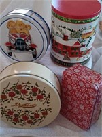 Ot of tins for Xmas baked goods