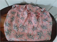 Vintage  pink floral  apron