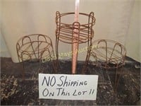 3pc Wrought Wire Plant Stands
