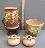 Roseville Art Pottery 4 Pc Grouping