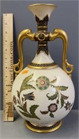Royal Worcester Porcelain Double Handle Vase