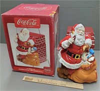 Gibson Coca-Cola Santa Christmas Cookie Jar 11"