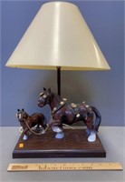 Clydesdale Horse Table Lamp