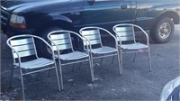 (4) Metal Chairs