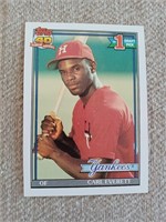 Topps 40, 1990 Carl Everett baseball card