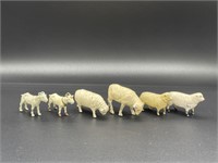 6 - lead sheep figures