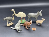 6 - lead animal figures